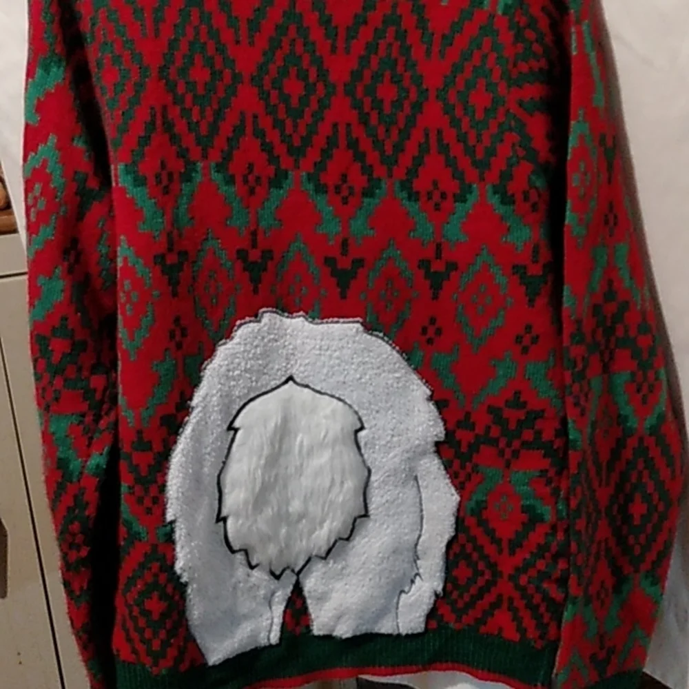 Holiday Time man's ugly sweater sz M